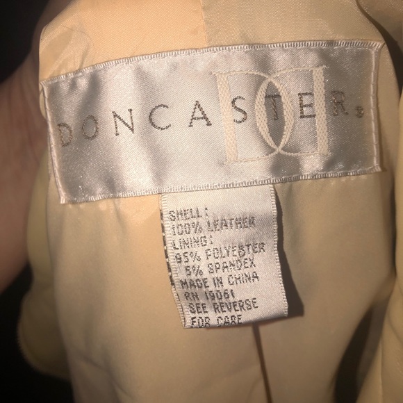 NWOT 100% leather butter yellow jacket - Picture 4 of 4